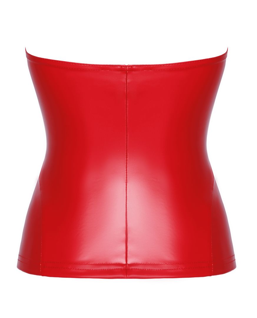 One more view of the Mysteria red wetlook corset