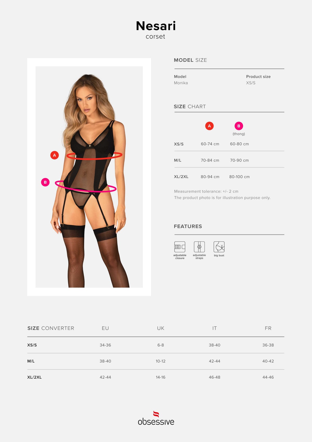 One more view of the Nesari black corset and thong