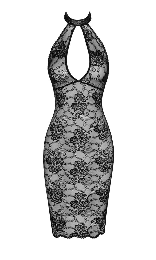 A further look at the Nocturne black lace midi dress