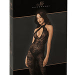 One more view of the Nocturne black lace midi dress