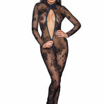 Black long tulle overall with three-way zipper by Noir Handmade