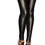 Black wetlook stockings with silicone lace top by Noir Handmade