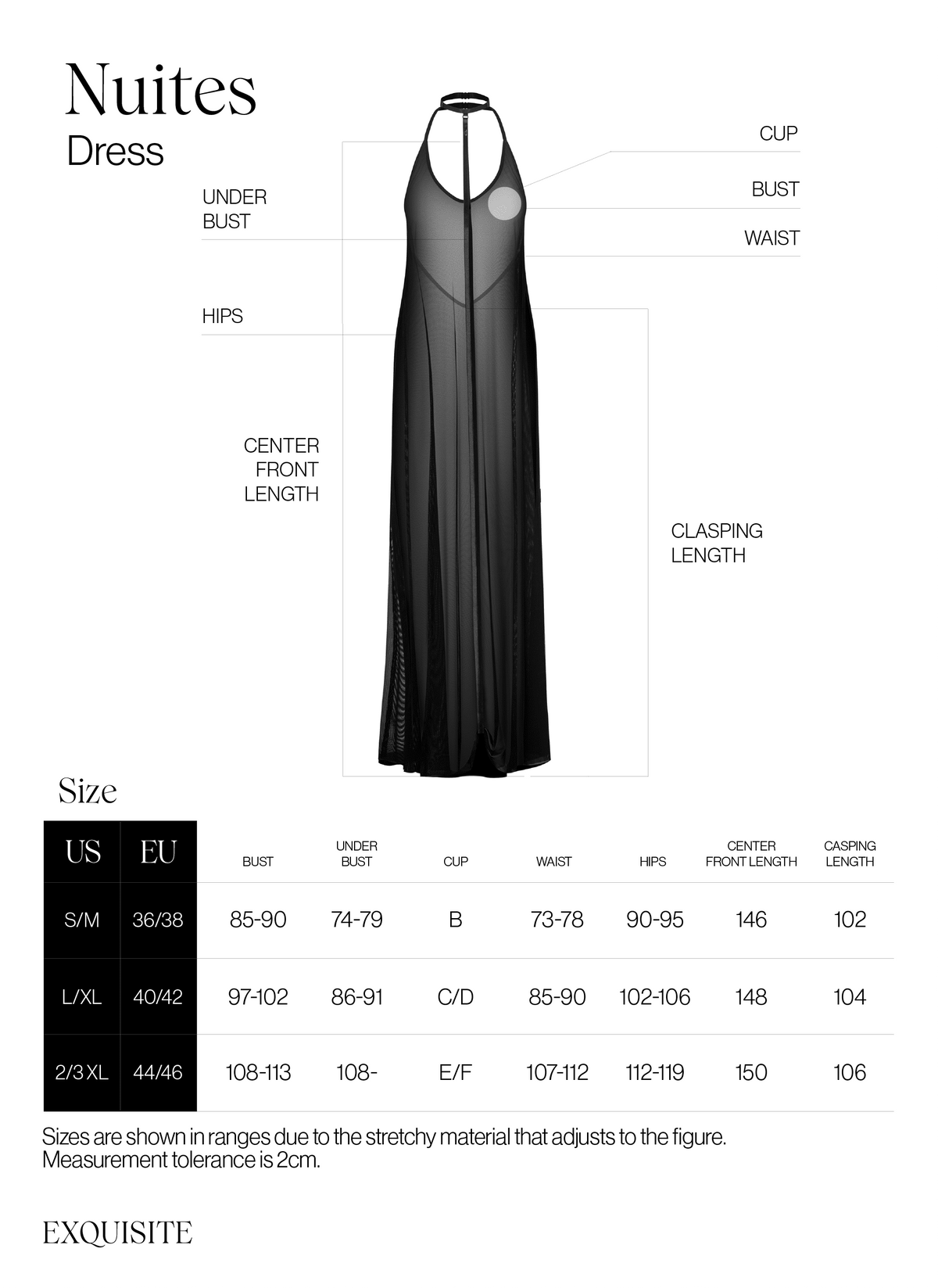 The Nuites black sheer long dress shown from another angle