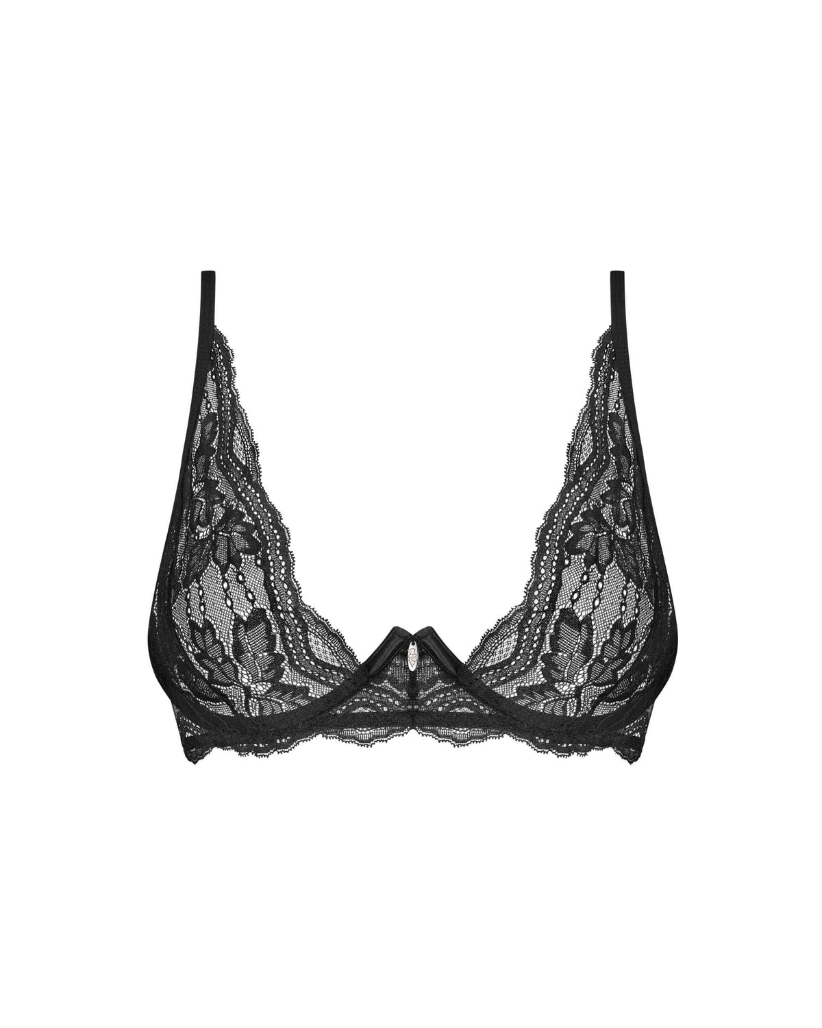 The Nutris black lace bra, shown in an alternate image