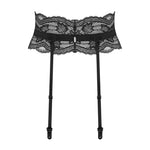 The Nutris black lace garter belt, seen from a different angle