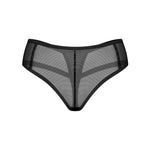Nuites black transparent mesh double thong by Obsessive Exquisite