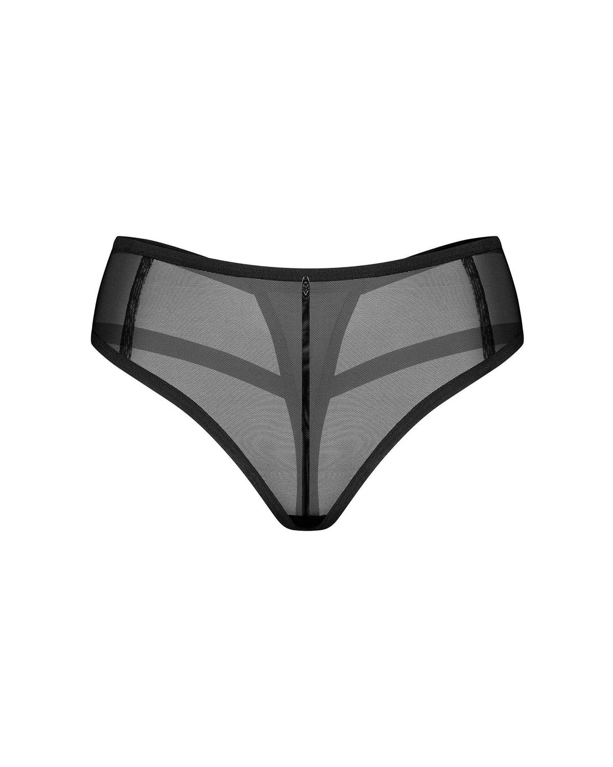 Nuites black transparent mesh double thong by Obsessive Exquisite