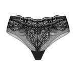 Perisia black classic-cut panties with plant pattern by Obsessive Exquisite