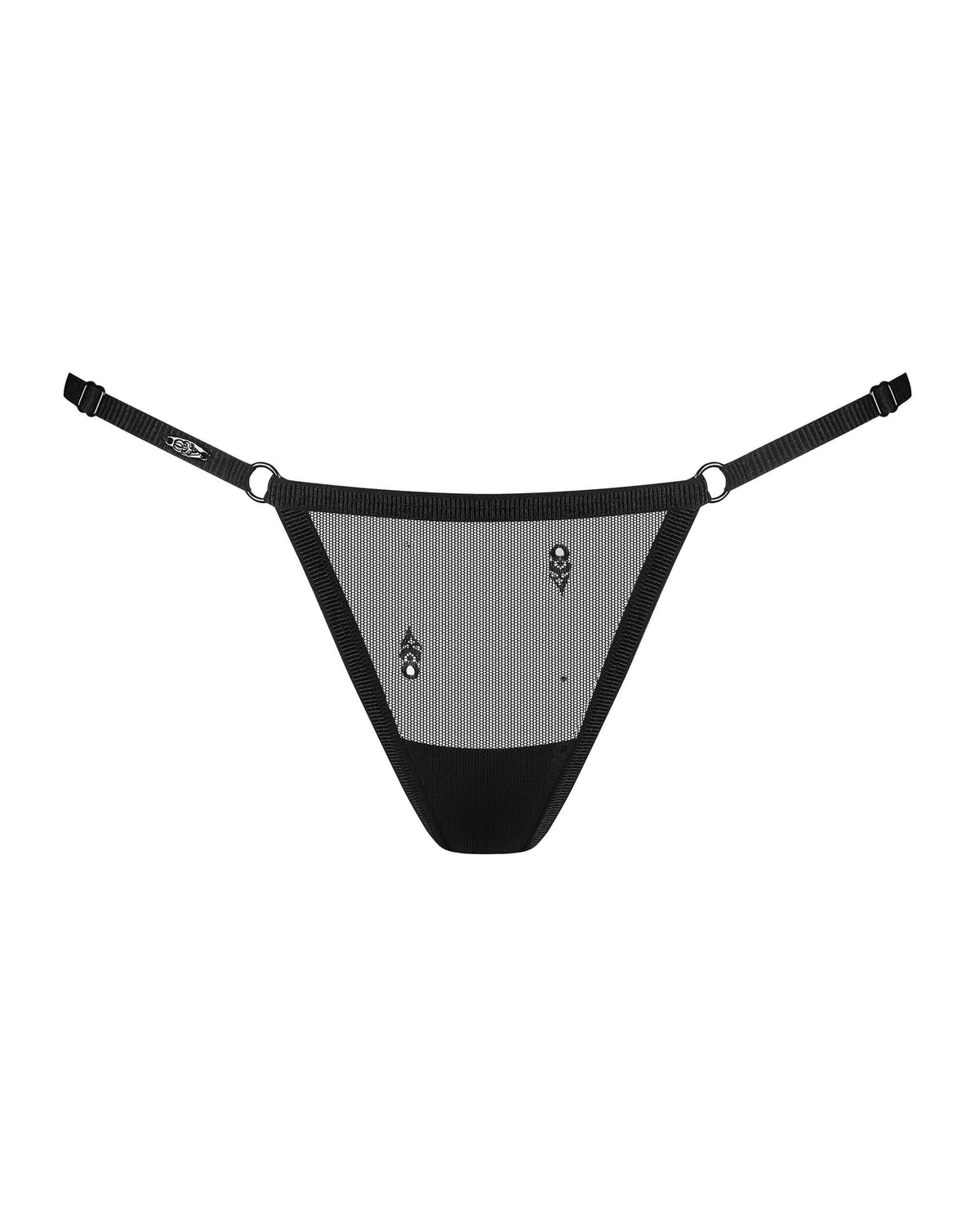 Anniverse Special black see-through jockstrap with graphic detailing by Obsessive Freedom