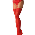 Red lingerie stockings by Obsessive