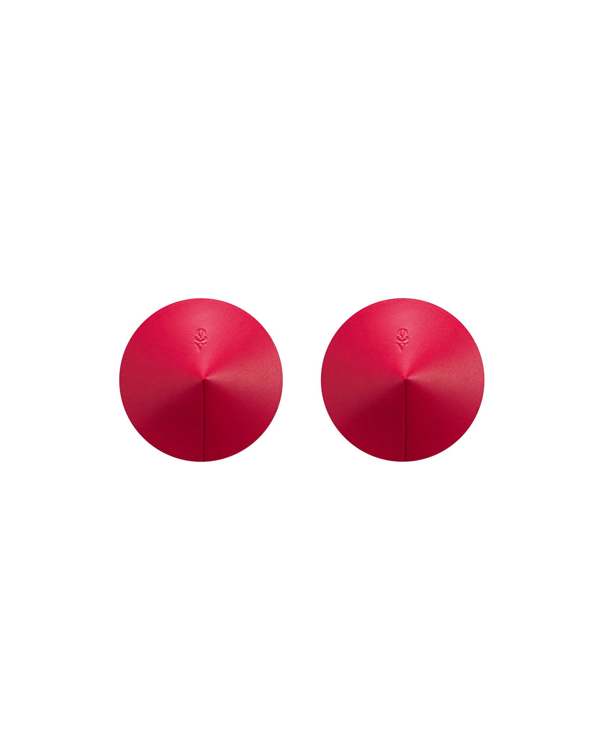 Sublime red natural leather nipple covers by Obsessive