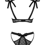 The Obsessivia black bra and panties set, seen from a different angle