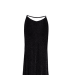 A further look at the Onyx Liquid black silver-thread tulle long dress