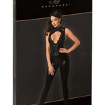 One more view of the Pandora black lace and wetlook catsuit