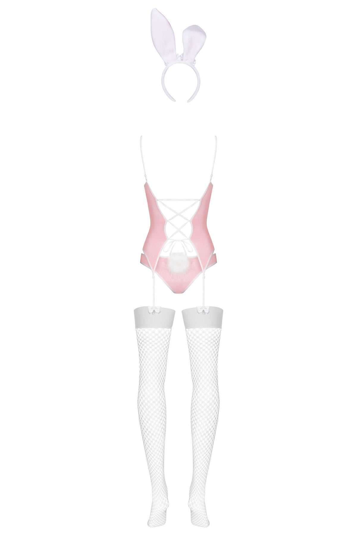 The pink bunny suit costume, featuring a bunny tail on the panties