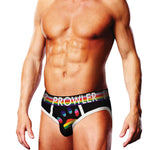 Black oversized paw print men's brief by Prowler
