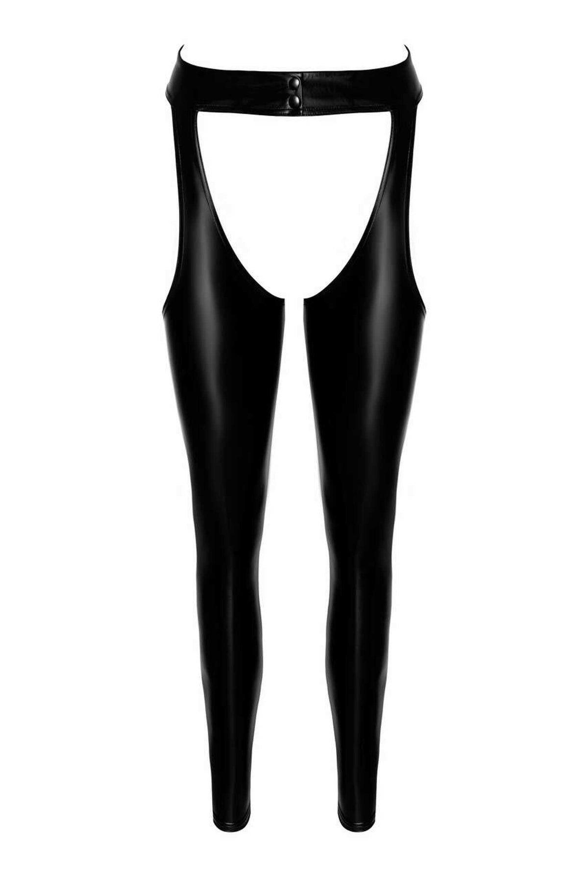 The Rebel black wetlook chaps, seen from a different angle
