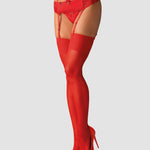 The red lingerie stockings seen from another angle
