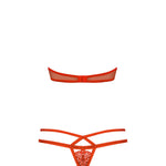 The red mesh bra set, featuring a matching lace thong