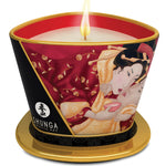 Romance sparkling strawberry wine soy massage candle with natural oils for a silky warm massage