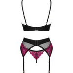 The Rosenty black floral mesh set, seen from a different angle