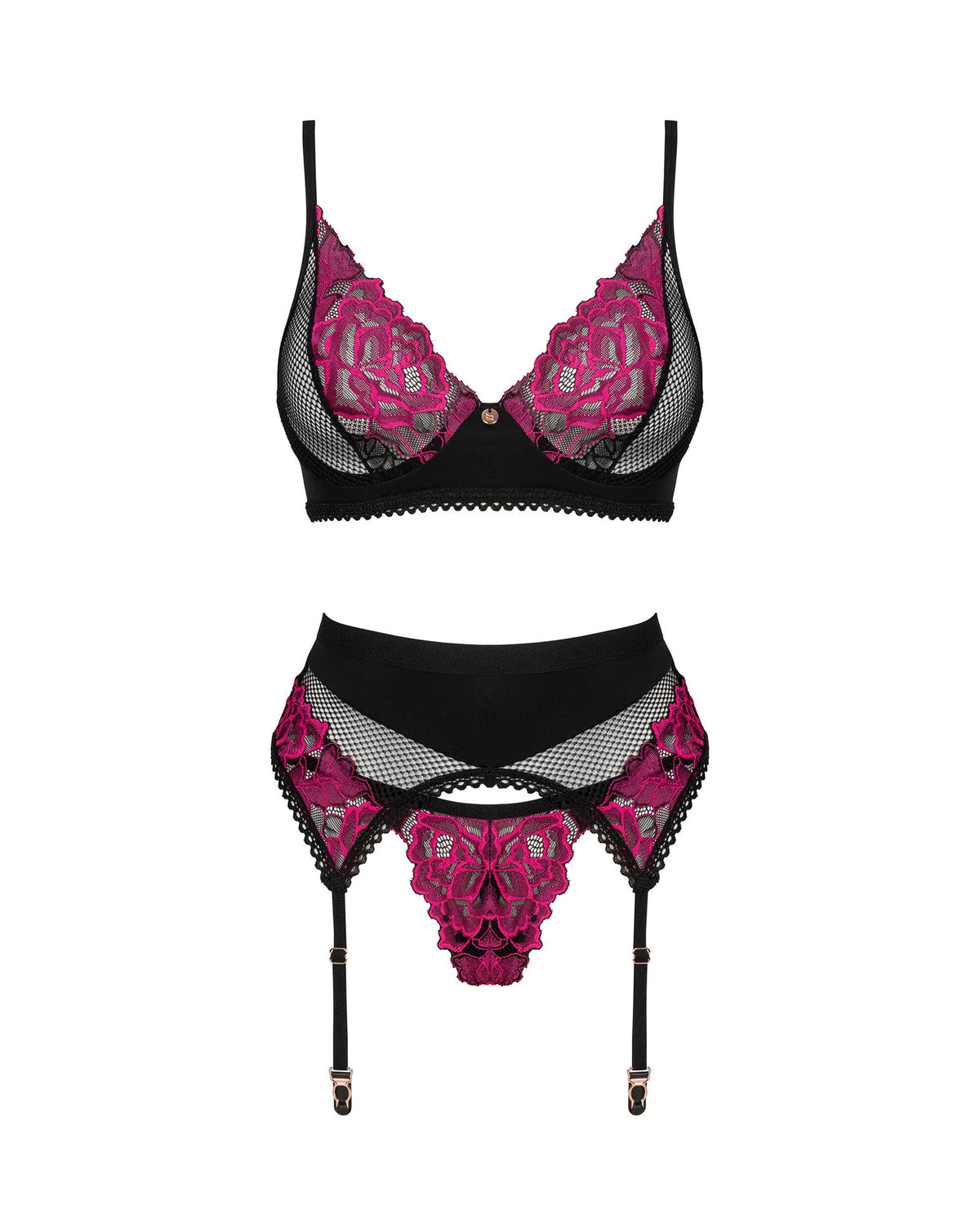 A further look at the Rosenty black floral mesh set