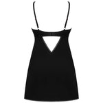 The Rosenty black lace and mesh chemise, seen from a different angle