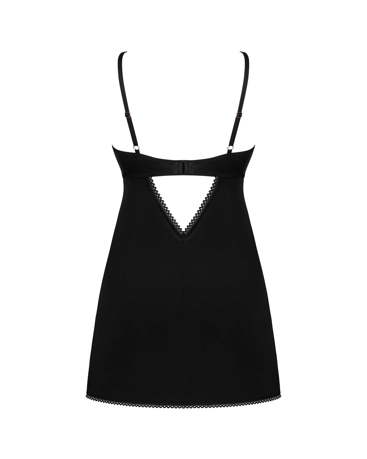 The Rosenty black lace and mesh chemise, seen from a different angle