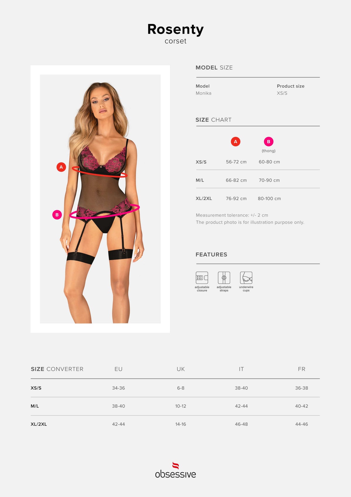One more view of the Rosenty black mesh corset and thong