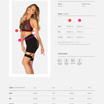 One more view of the Rosenty black mesh top and skirt set