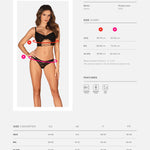 One more view of the Roxelia black mesh bra and thong set
