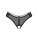 The Roxelia black mesh crotchless thong in an additional gallery image