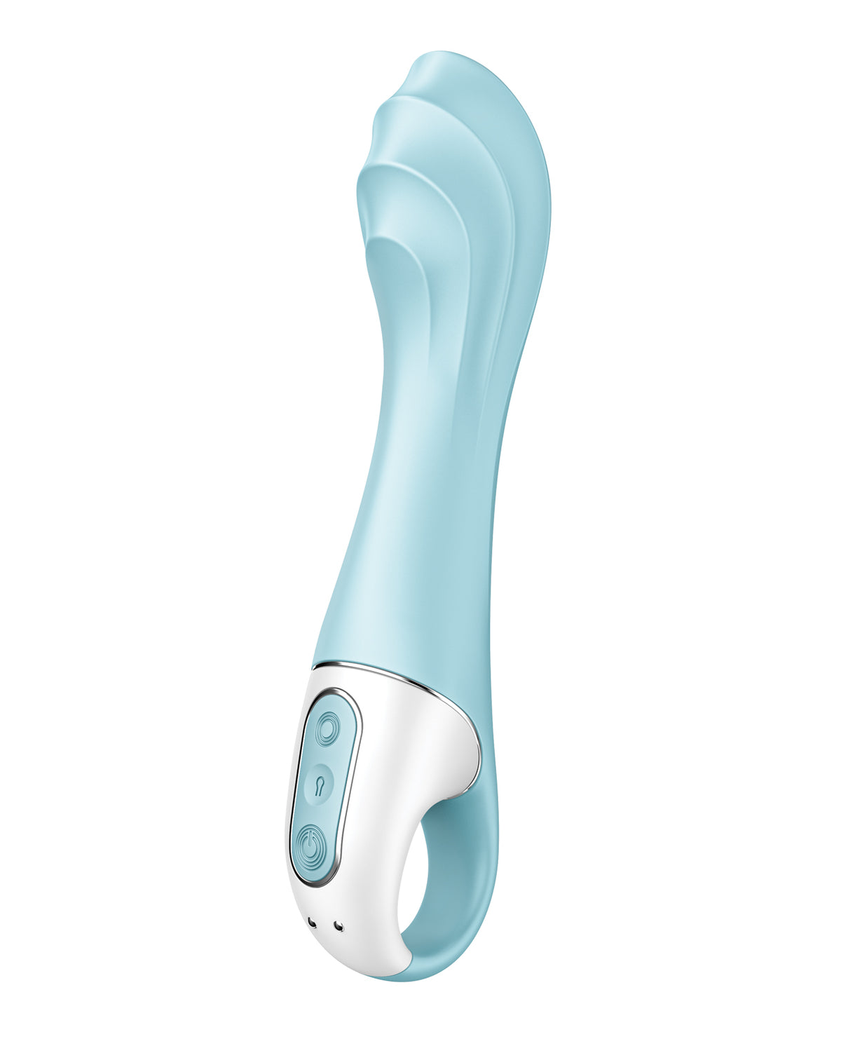 Air Pump 5+ blue G-spot vibrator with inflatable shaft tip by Satisfyer