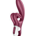 Touch Me red three motor rabbit vibrator with split clitoral stimulator by Satisfyer