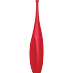 Twirling Fun poppy red silicone tip vibrator with circulating vibrations by Satisfyer