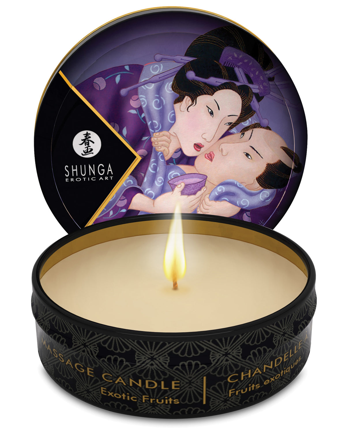 Libido exotic fruits scented soy massage candle by Shunga