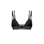 Sibilie black mesh bra with a double-layer tulle bust