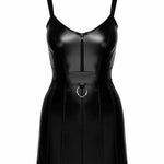 A further look at the Starlet black wetlook minidress