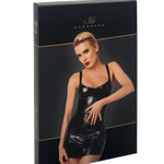 One more view of the Starlet black wetlook minidress