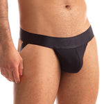 Black Stealth mesh pouch jockstrap with a see-through mesh pouch