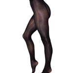 Black silky tights with a silk-like feel and satin-like shine