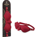 Ardor red contoured silicone blindfold with adjustable strap by Temptasia