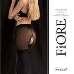 Twilight black 40 denier stockings with a breathable polyamide and elastane blend
