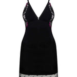 A different perspective on the Vanessme black lace chemise and thong