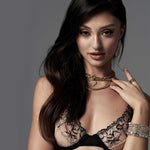 Vila Blanes black embroidered tulle lingerie set, seen from a different angle