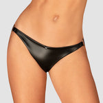 The Viranes black glossy panties, seen from a different angle