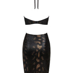 The Vivianty black bandeau dress, seen from a different angle