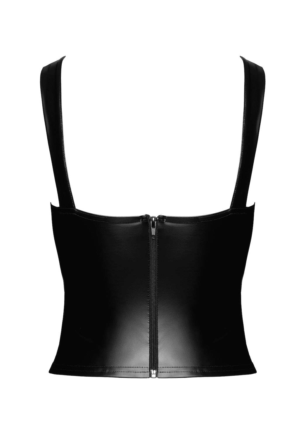A further look at the Vixen black wetlook corset top