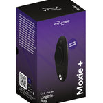 Moxie+ satin black magnetic panty vibrator with remote by We-Vibe