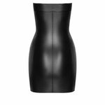 A further look at the Wild Crocodile black printed wetlook mini dress